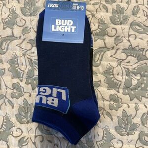 Bud Light Men's Blue Ankle Socks 3-Pack